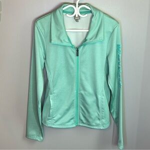Bench Mint Green Long Sleeve Fitted Zip Up Lightweight Jacket Womens Size XL